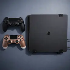 Suporte de Parede para PS4 Slim com Porta 2 Controles | Organizador Gamer para PlayStation 4 Slim
