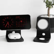 Base de Carregamento  Duplo para iPhone + AirPods | Suporte Minimalista MagSafe | Design Moderno