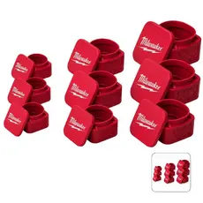 Kit 3 Porta Trecos Milwaukee Porta Parafusos Organizador Compacto Quadrado Antiderrapante 3 Tamanhos
