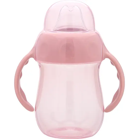 Copo De Treinamento Rosa  Com Alça E Bico De Silicone 160ml Buba