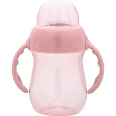Copo De Treinamento Rosa  Com Alça E Bico De Silicone 160ml Buba