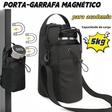 Bolsa Porta Garrafa Magnética para Academia Fitness e Treino