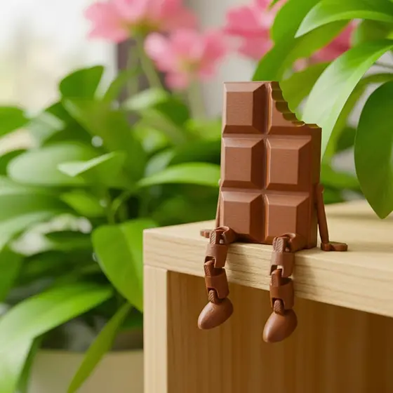 Chocolate Articulado Decorativo Criativo Impresso 3D