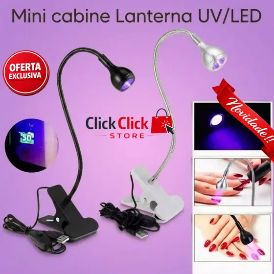 Mini Lâmpada LED USB UV de Mesa para Nail Designer Luz Portátil Unhas Gel SQ7027