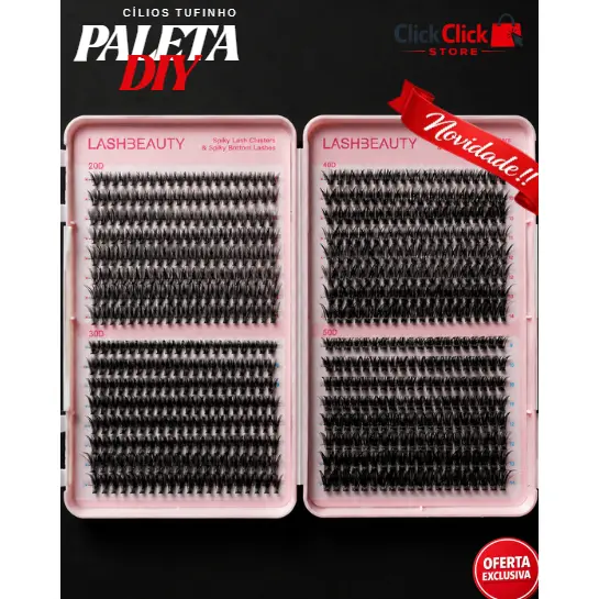 Cartela de Cílios DIY Soft LashBeauty Profissional 9-14mm 20D 30D 40D 50D - SQ3325