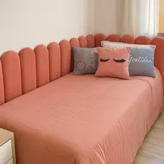 Cabeceira Nuvem Estofada Modular Adesiva Suede Premium Solteiro Casal Queen King Luxo