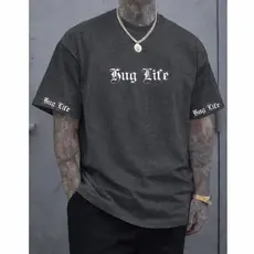 Camiseta T-Shirt 100% Algodão Estampada Thug Life Estilo Casual