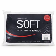 Travesseiro Soft 300 Fios Micro Percal Premium 50x70 Antialérgico Super Macio