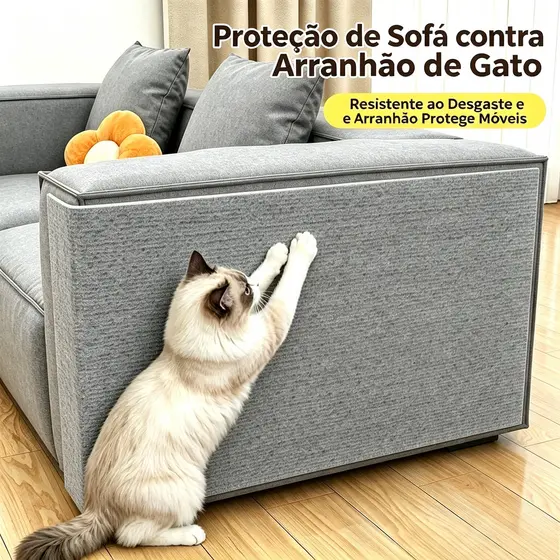 Adesivo Protetor Anti-Arranhão para Gato Sofá e Parede Arranhador Autoadesivo Cortável DIY Protege Móveis Resistente
