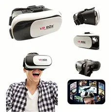 Headset VR Realidade Virtual, Compatível Android e iPhone Lentes HD, Para Filmes Jogos e Apps 3D