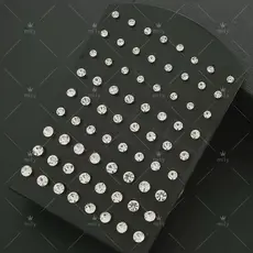 kit 36 Pares De Brinco Aço Inox Cirúrgico Pedra Prata  Antialergico Não Enferuja