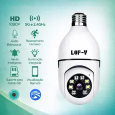 Câmera De Segurança Wi-Fi 5G+2,4G OU 5G a Prova D'água sem fio IP360° HD1080p Yoosee iCSee