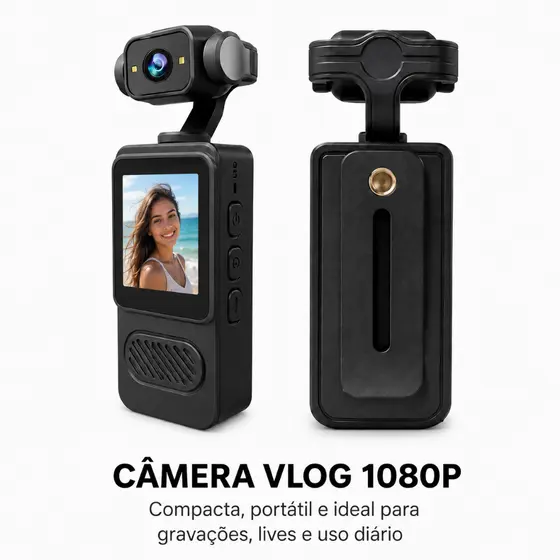 Sports Camera 1080P 180 Rotation° | Wearable, Portable, Travel and Cycling Recorder