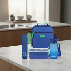 Kit Bolsa Térmica, Pote Marmita 750ml, Garrafa 550ml e Porta Talheres - Jacki Design
