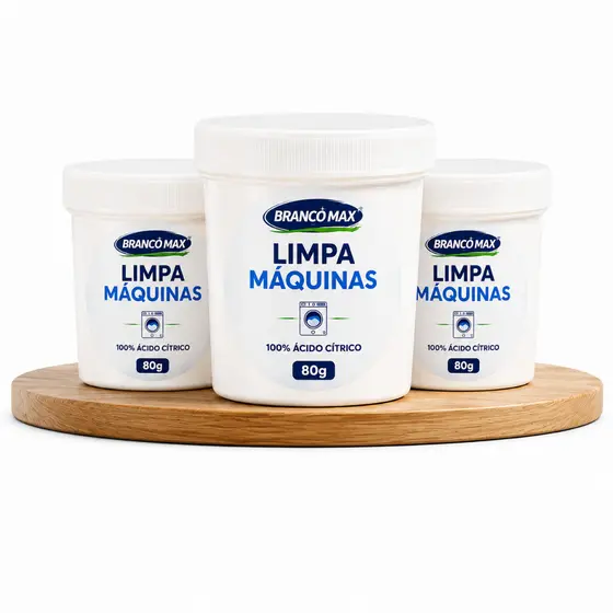 Limpa Máquina de Lavar Roupa Branco Max - kit c/ 3 unds - ultimas unidades promocionais