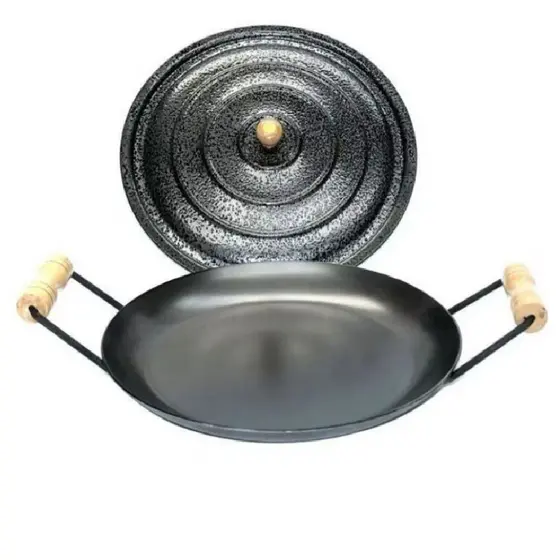 Disco de Arado N50 Gigante com Tampa GG Frigideira Aço Chapa Tacho