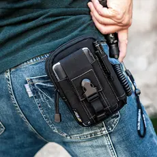 Pochete Tatica Militar Molle Porta Objeto Celular Carteira Cinto Multiuso  Pochete lateral guardar Faca Perna Treco Uber