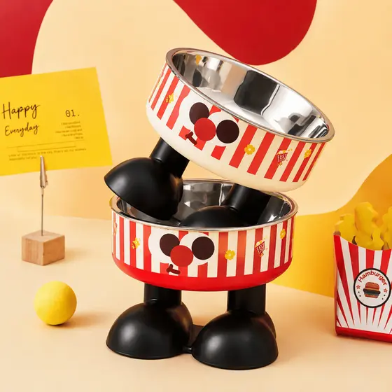Comedouro Bebedouro Pet Elevado Duplo Pote Para Ração e Água Aço Inoxidável