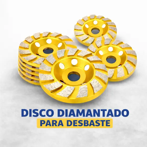 Kit 3/5/10Pcs Disco Desbaste Esmerilhadeira Concreto 115mm Diamantado Rebolo