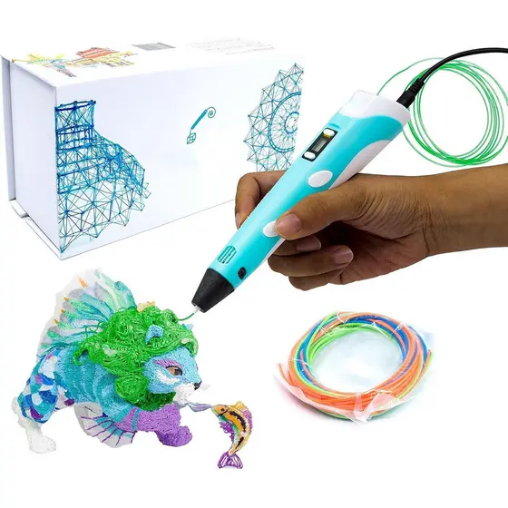 Caneta Mágica De Impressão 3D 10M PLA Filamento DIY Brinquedo De Desenho Presente De Aniversário Infantil