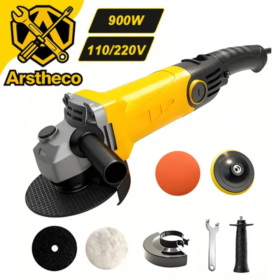 Lixadeira Esmerilhadeira Angular 900w 4.1/2 110v ou 220v Multifunções 6 Velocidades