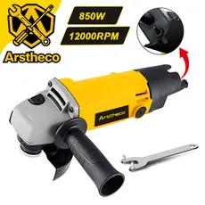 Esmerilhadeira Lixadeira Angular 850w 115mm 4.1/2 12000rpm Arstheco Alta Potência para Cortes e Lixamento