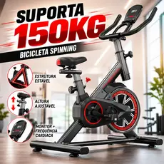 Bicicleta Bike Ergometrica Spinning Detecção De Frequência Cardíaca Academia Fitness Profissional 150kg