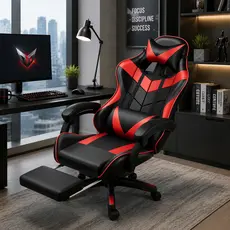 Cadeira Gamer Ergonômica Profissional Reclinável com Apoio para Pés e Altura Ajustável para Escritório e Casa