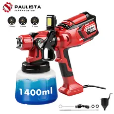 127V Pistola Elétrica Para Pintura ,pistol de pintura, Equipada Com 3 Bicos Metálicos E compressor , 650 watts , 1400 ml