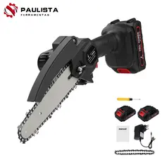Motosserra Elétrica 21V 6 Polegadas - Leve e Portátil com 2 Baterias Inclusas