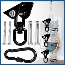Suporte De Teto ou Parede P/ Cadeira de Balanço Rede Aço Inoxidável 304 Capacidade 500kg - Balanço E Giro 360°1-4 peças