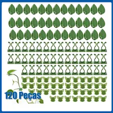120Pcs Clips escalada para planta em formato de folha de planta, suporte de parede para decoração
