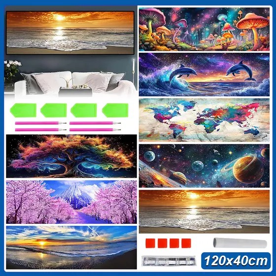 120x40cm 5D Pintura Diamante Pintura Diamante 5D Conjunto de Pintura 5D Conjunto de Diamante