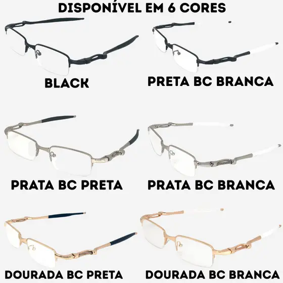 Óculos Armação Descanso Unissex Adaptável Lente De Grau