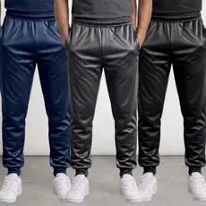 Kit 3 Calças Jogger Unissex Com Refletivo Pequeno Esportiva Para Academia e Trabalho Calça Adulto Reforçada