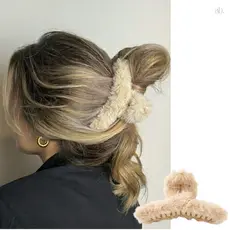 Grampo de Cabelo de Pelúcia - Design Sofisticado e Seguro, Conforto e Estilo para Todas as Idades