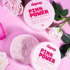 Pó Solto Ultrafino Dapop Pink Power – Fixação, Toque Suave e Acabamento Perfeito