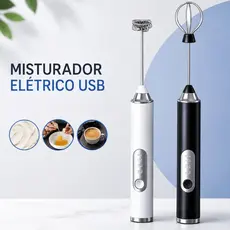 Mixer Elétrico 2 em 1 para Bebidas, Leite, Café e Clara de  Ovo - Batedor Prático e RápidoMisturador