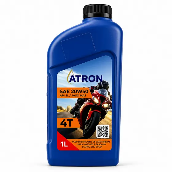 Óleo Motor Moto 4T Atron 20W50 JASO MA2 API SJ 1 Litro