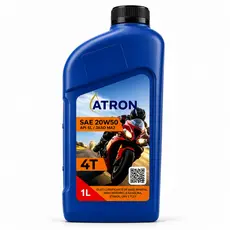 Óleo Motor Moto 4T Atron 20W50 JASO MA2 API SJ 1 Litro