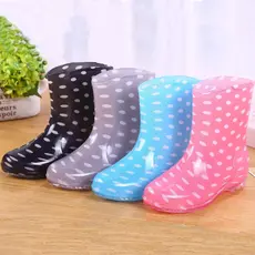 Botas de Chuva Femininas de Borracha/Impermeáveis/Altura Média/Para Todas as Estações 4PI8