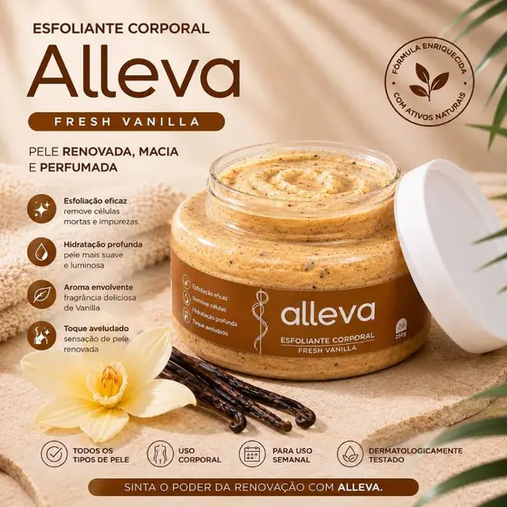 Esfoliante Corporal Alleva – Fresh Vanilla