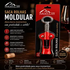 Saca-Rolhas para Vinhos Moldular – Modelo Borboleta com Alavancas.