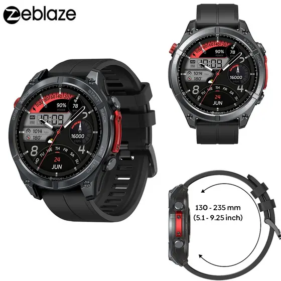 Zeblaze Stratos 4 Smartwatch com GPS Tela AMOLED de 1,43 Polegadas e Posicionamento por 6 Satélites Integrado