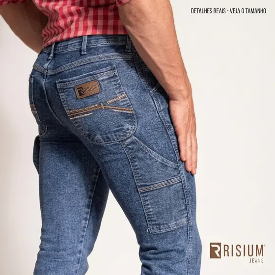 Calça Masculina Carpinteiro Country Rodeio Texana Com Lycra Elastano