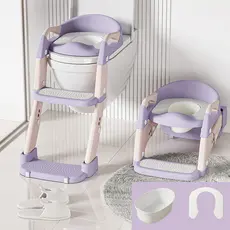 Redutor de assento infantil + Troninho com Escada Antiderrapante Cinza Ninho Design - Prático e Seguro