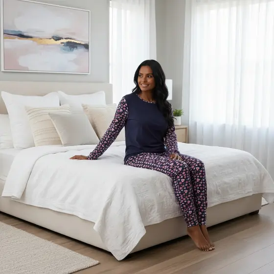 Pijama Feminino Suede Estampado Inverno Longo Fechado Manga Comprida Conjunto Conforto Cores Variadas
