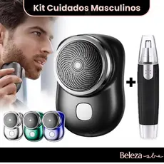 Kit Mini Barbeador EléTrico PortáTil À Prova D'áGua TIPO-C Aparador De Barba De Bolso Promoção
