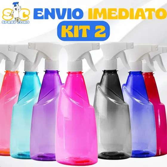 Kit 2 - Borrifador Oval - Spray - 550ml – Prático - Resistente - Cabelo - Jardim - Pulverizador