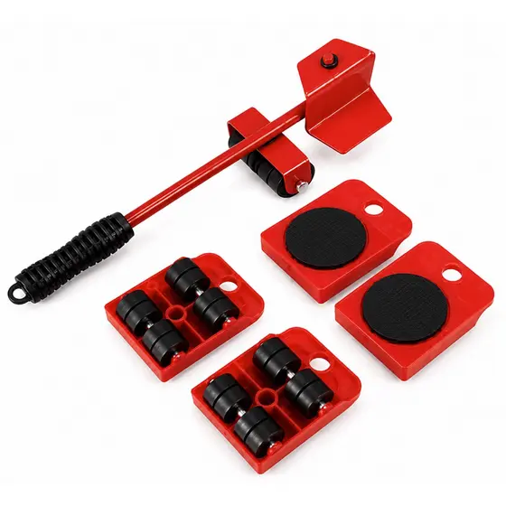 Aparelho Movedor Móveis Fácil Levantador Materiais Pesados Kit 5 Peças Sliders